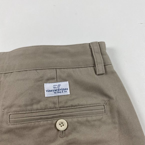 Vineyard Vines Micro Whale AOP Chino Club Pants Mens 30 Khaki Tan - Picture 9 of 16